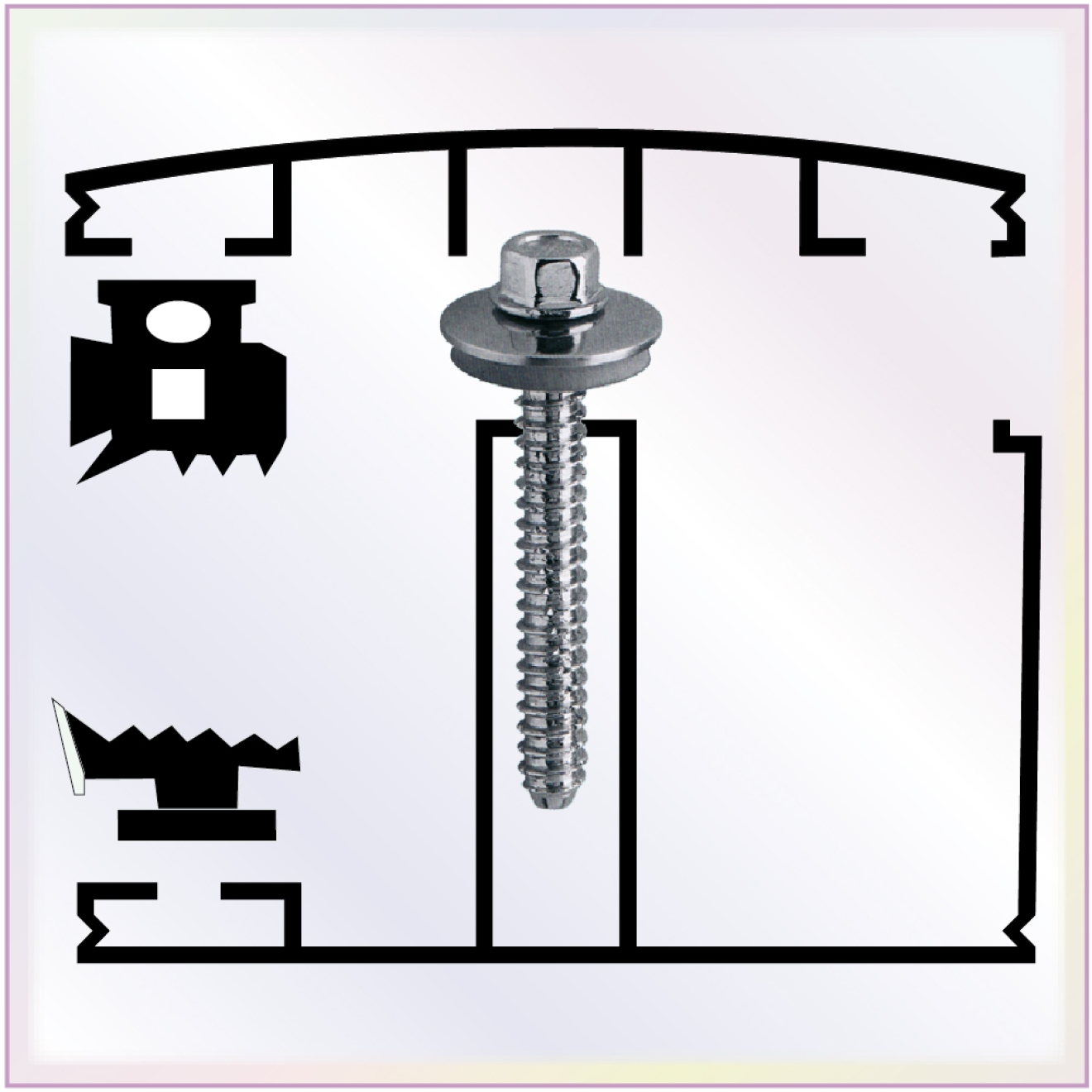 Alu - Alu Randverbinder-Set 10 mm